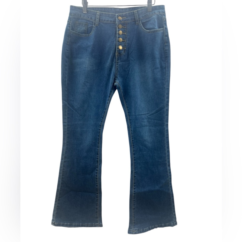 Falmer Heritage Buttonfly Flare Wideleg Jeans